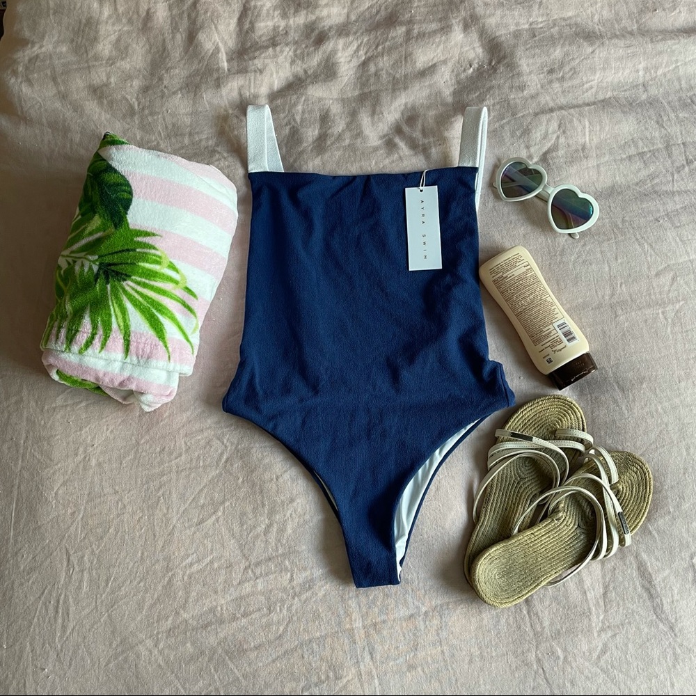 AYRA SWIM Blue one piece bathing suit